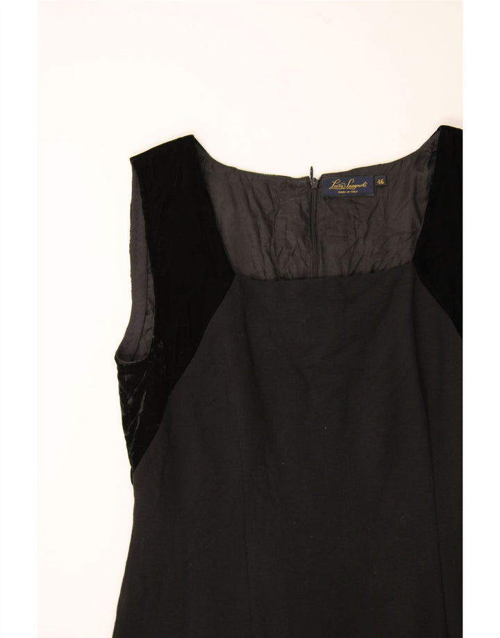 LUISA SPAGNOLI Womens Sheath Dress IT 46 Large Black Colourblock Vintage Luisa Spagnoli and Second-Hand Luisa Spagnoli from Messina Hembry 