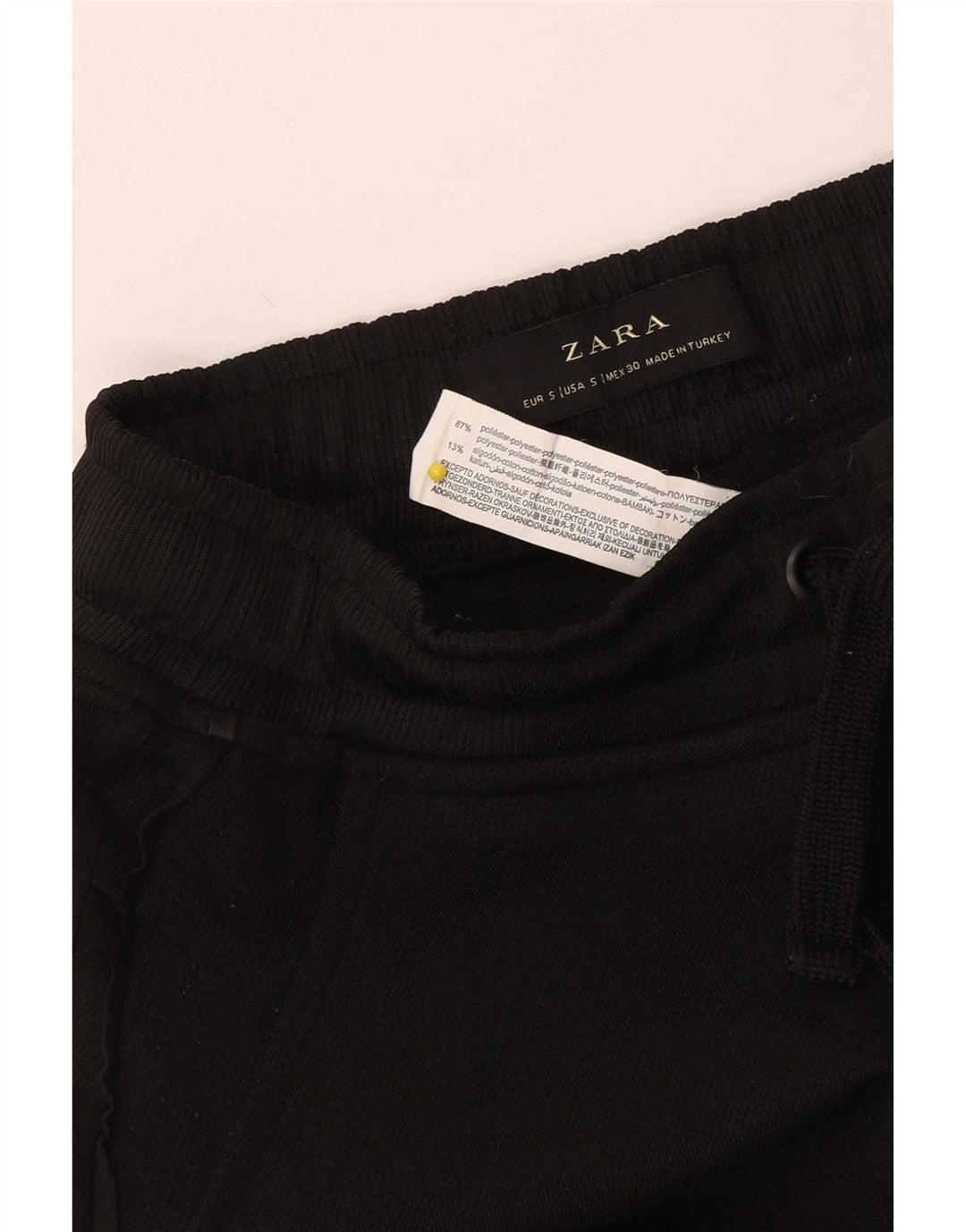 Zara Hombre Pantalones Chándal Joggers Small Negro Poliéster