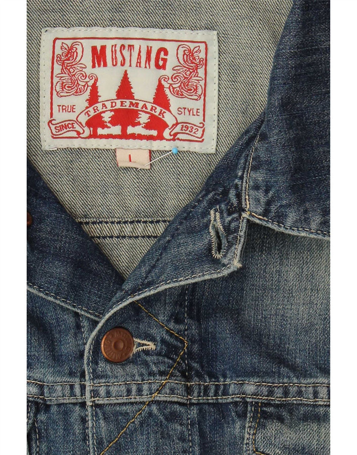 Mustang Chaqueta vaquera para hombre UK 40 Grande Algodón azul