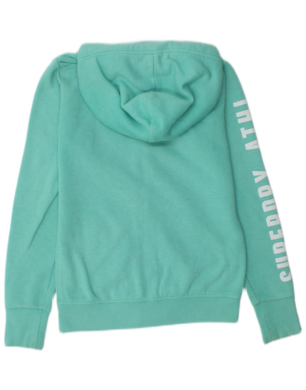 Superdry Mujer Sudadera con capucha y cremallera gráfica UK 40 Small Algodón turquesa