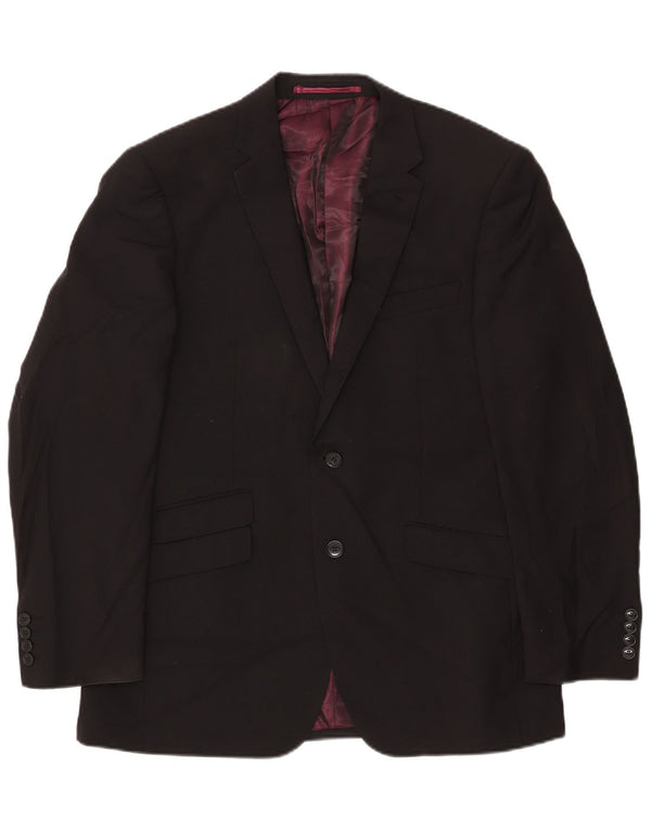 Marks & Spencer Chaqueta tipo blazer con 2 botones y autógrafo para hombre, talla 40, color negro