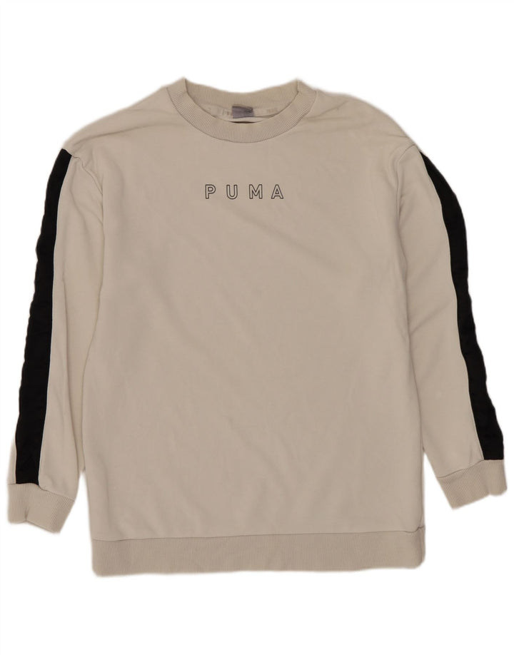 PUMA Sudadera gráfica para hombre Jumper XS Algodón color block blanco