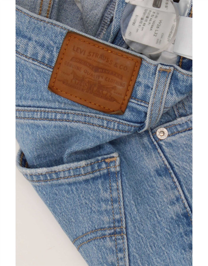 Levi's Jeans Acampanados De Tiro Alto Desgastados Para Mujer W26 L27 Algodón Azul