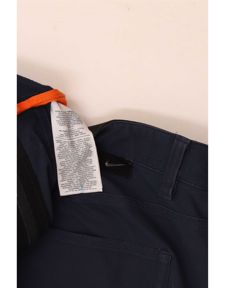 Pantalón casual recto Nike para hombre W36 L27 Poliéster azul marino