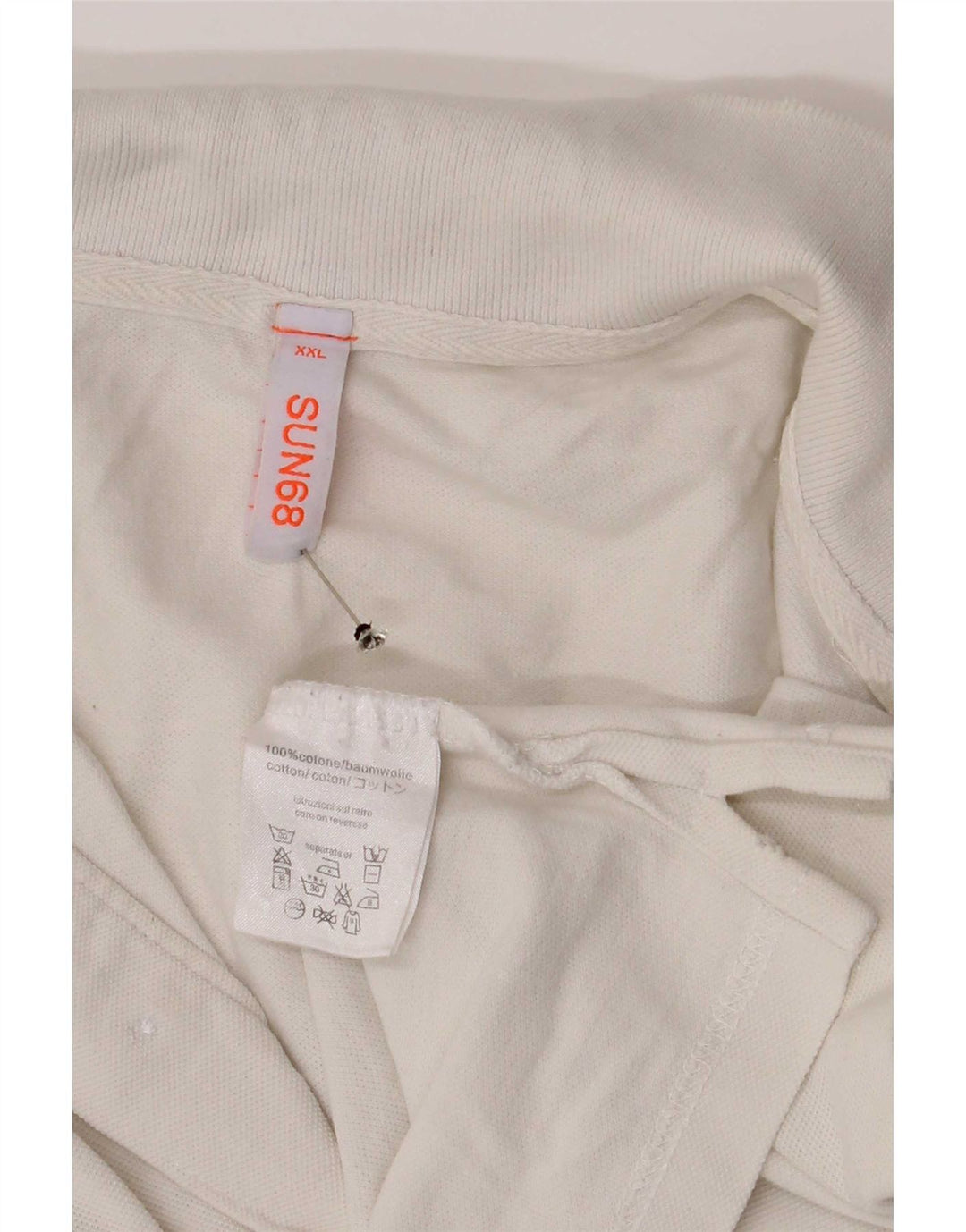 Sun68 Polo para hombre 2XL Algodón blanco