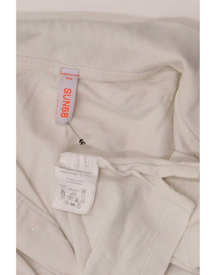 Sun68 Polo para hombre 2XL Algodón blanco