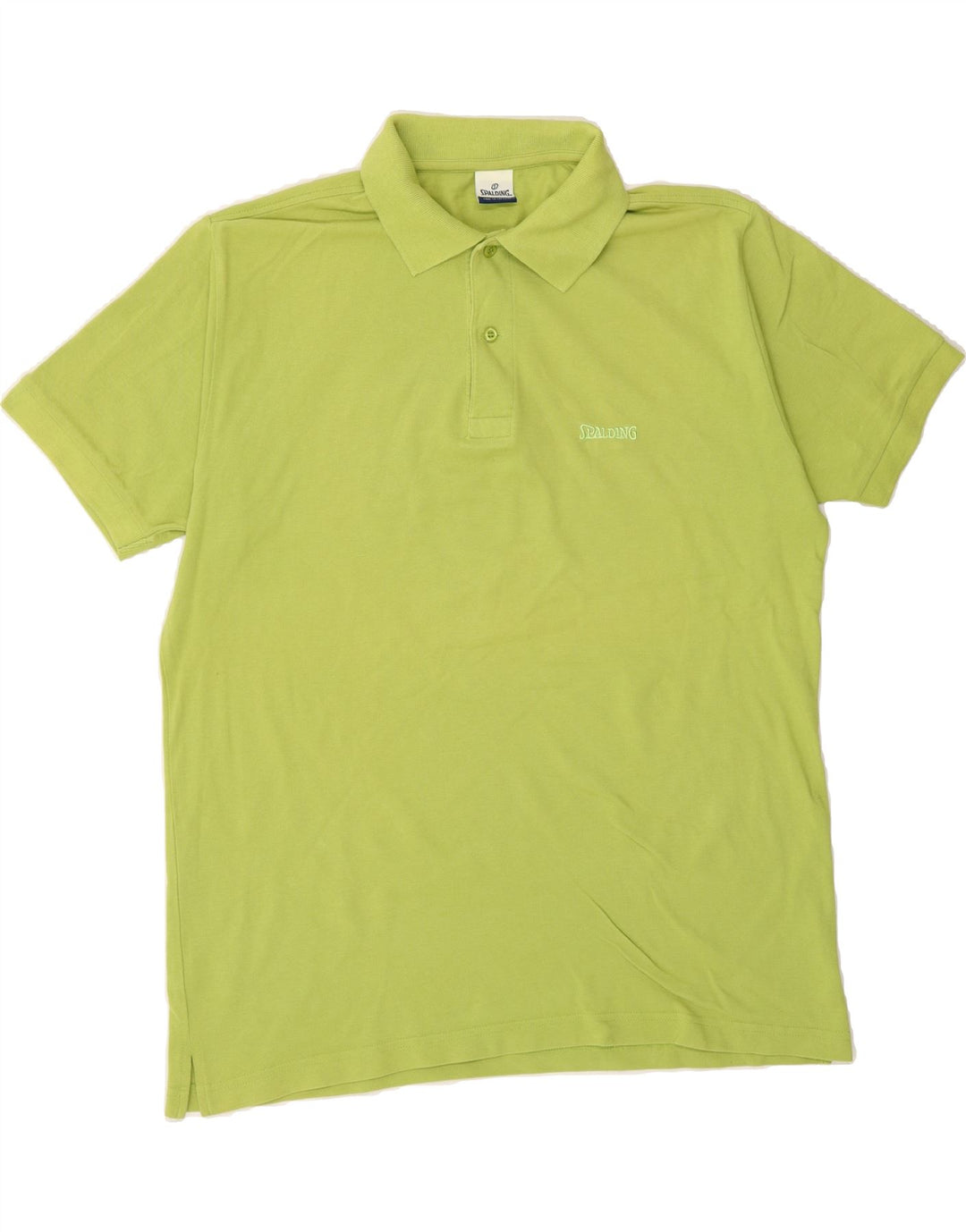 SPALDING Mens Polo Shirt Large Green Cotton Vintage Spalding and Second-Hand Spalding from Messina Hembry 