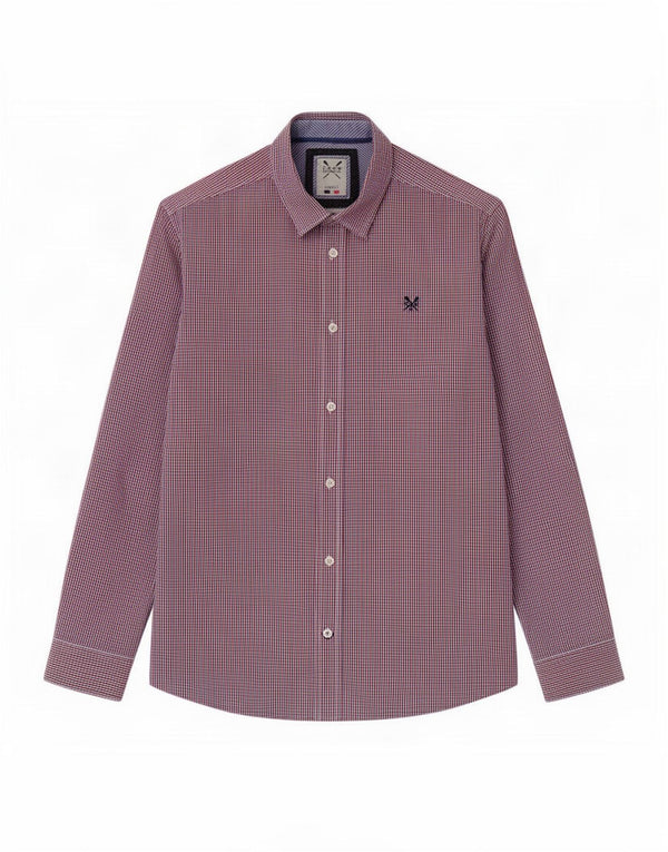 Crew Clothing Camisa para hombre Small Red Gingham Cotton
