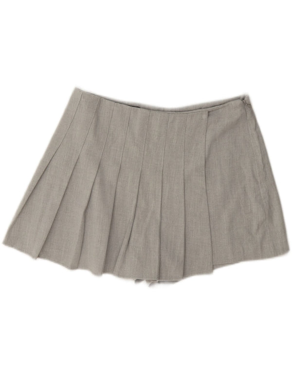 Zara Minifalda Skort Mujer Mediana W28 Gris