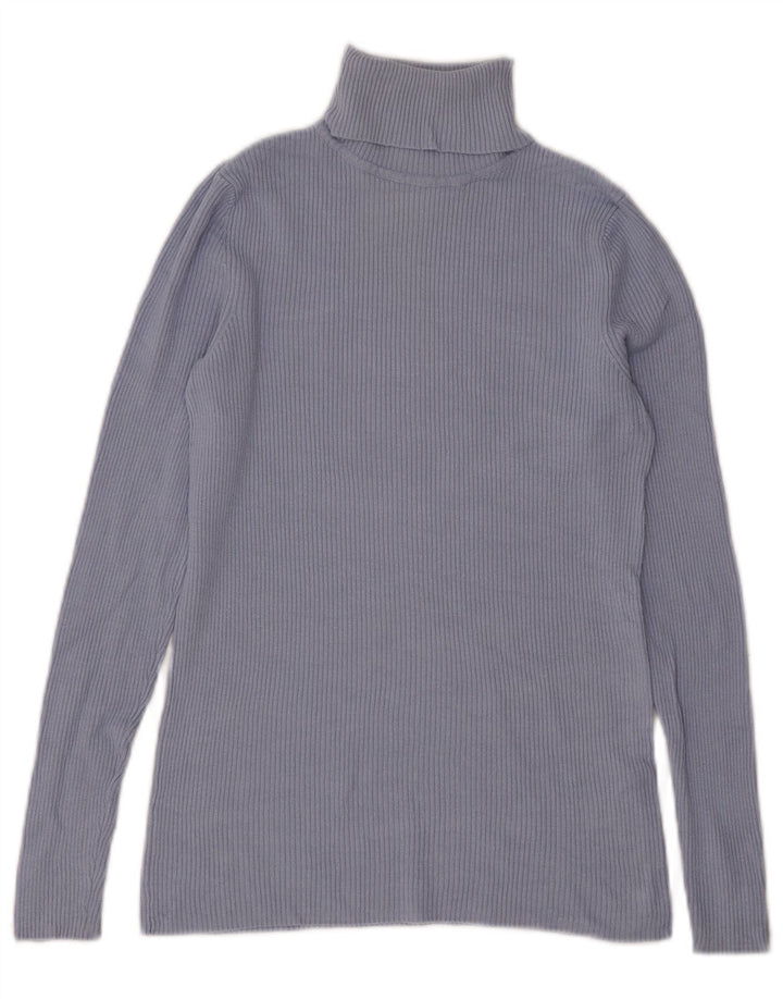 Marks & Spencer Top para mujer de manga larga UK 10 Small Viscosa azul