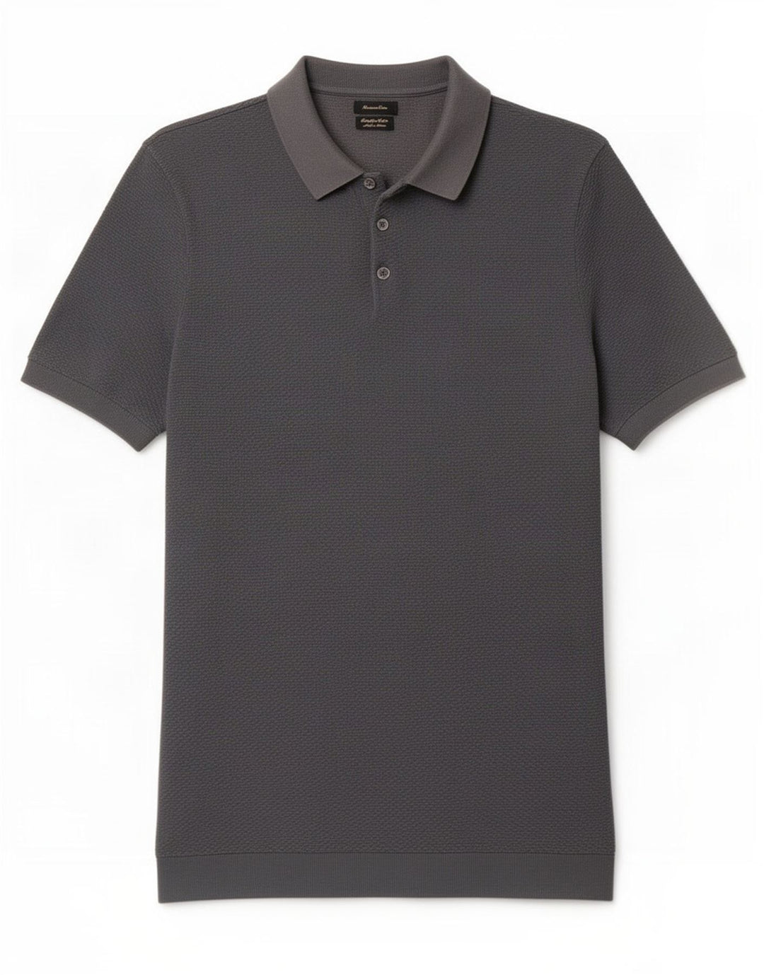 Polo Massimo Dutti Hombre Algodón Gris Medio
