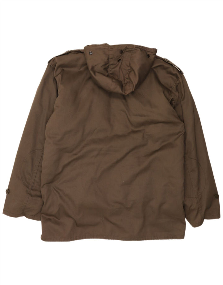 Chaqueta Parka con capucha vintage para hombre IT 62 6XL Marrón