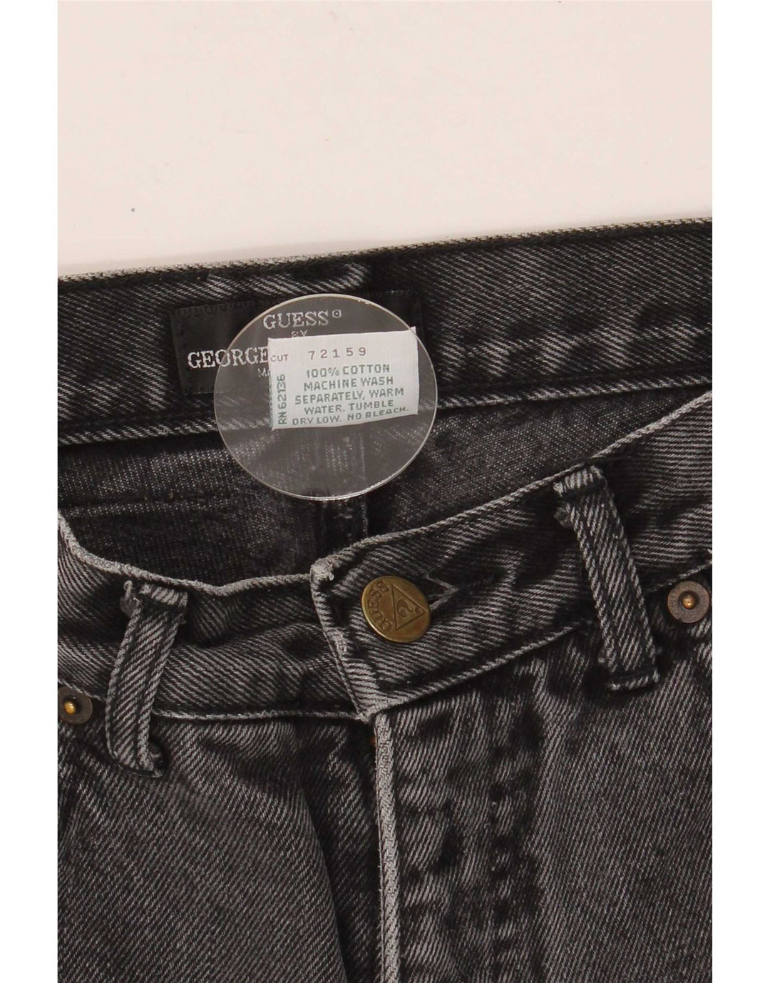 Vaqueros Guess Mujer Tapered W29 L24 Algodón Negro