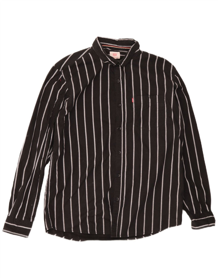 Camisa Levi's Slim Fit para hombre 2XL Rayas negras