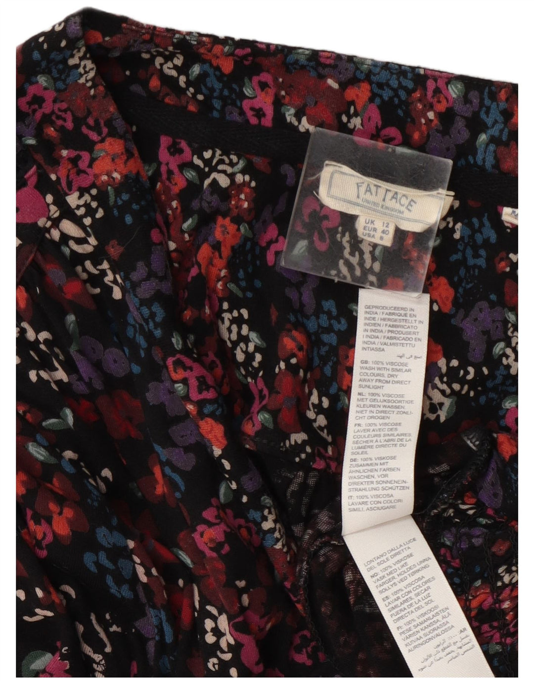 Blusa de manga larga para mujer de Fat Face UK 40 Medium Multicolor Floral