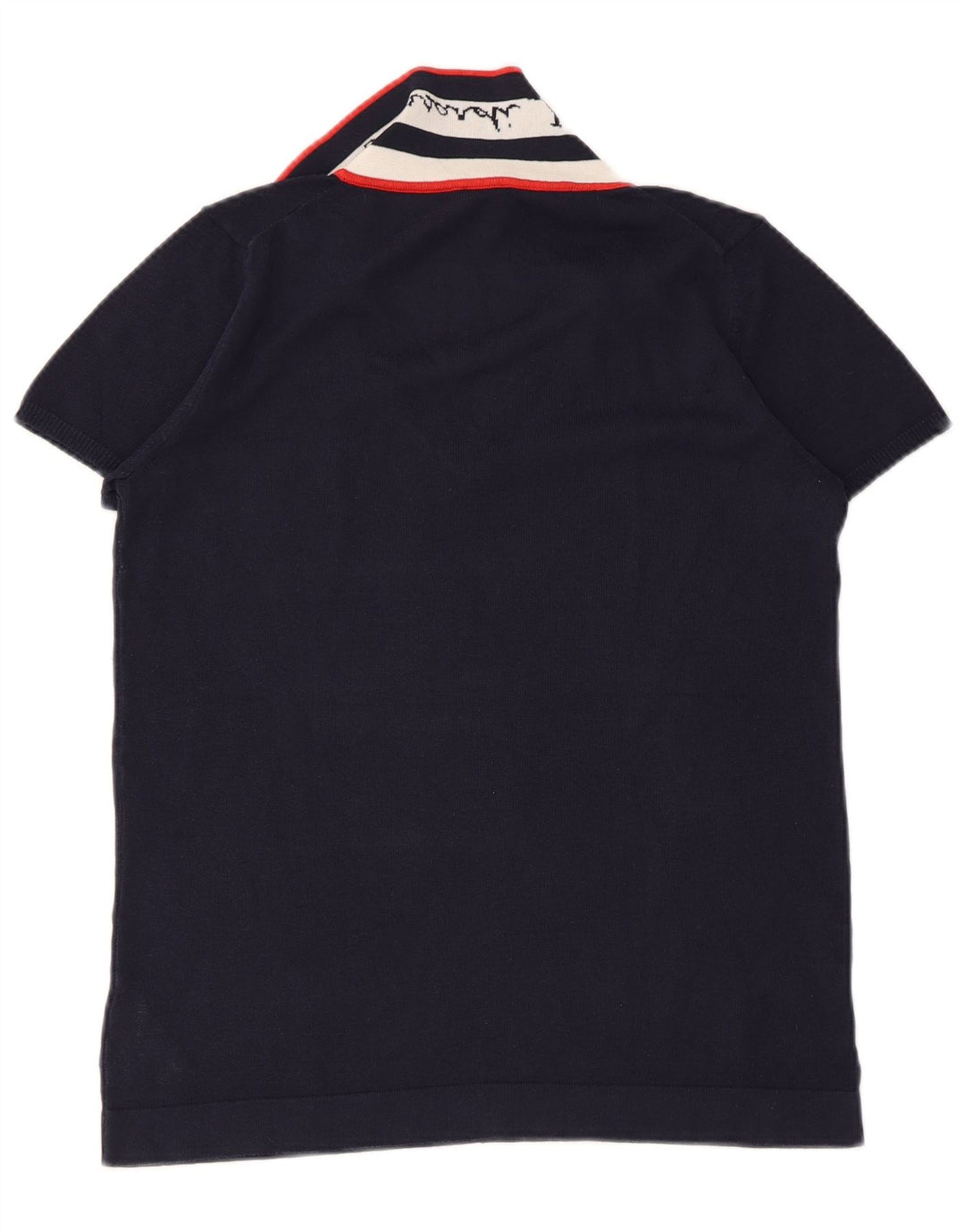 TRUSSARDI JEANS Suéter tipo jersey con cuello polo para mujer UK 44 Grande Azul marino