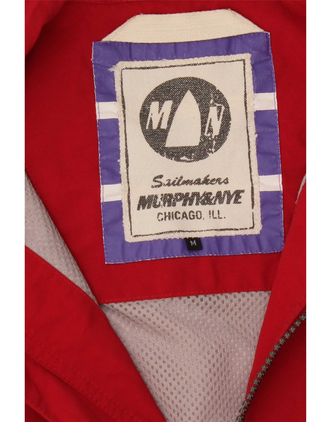 Murphy & Nye Chaqueta impermeable para hombre UK 38 Mediano Rojo Poliéster