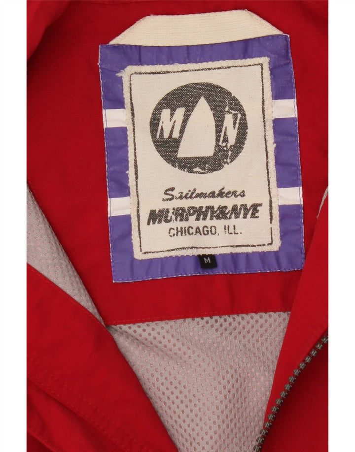 Murphy & Nye Chaqueta impermeable para hombre UK 38 Mediano Rojo Poliéster