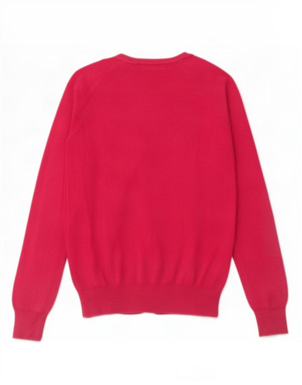 Zara Mujer Cárdigan Suéter UK 12 Algodón Rosa Medio