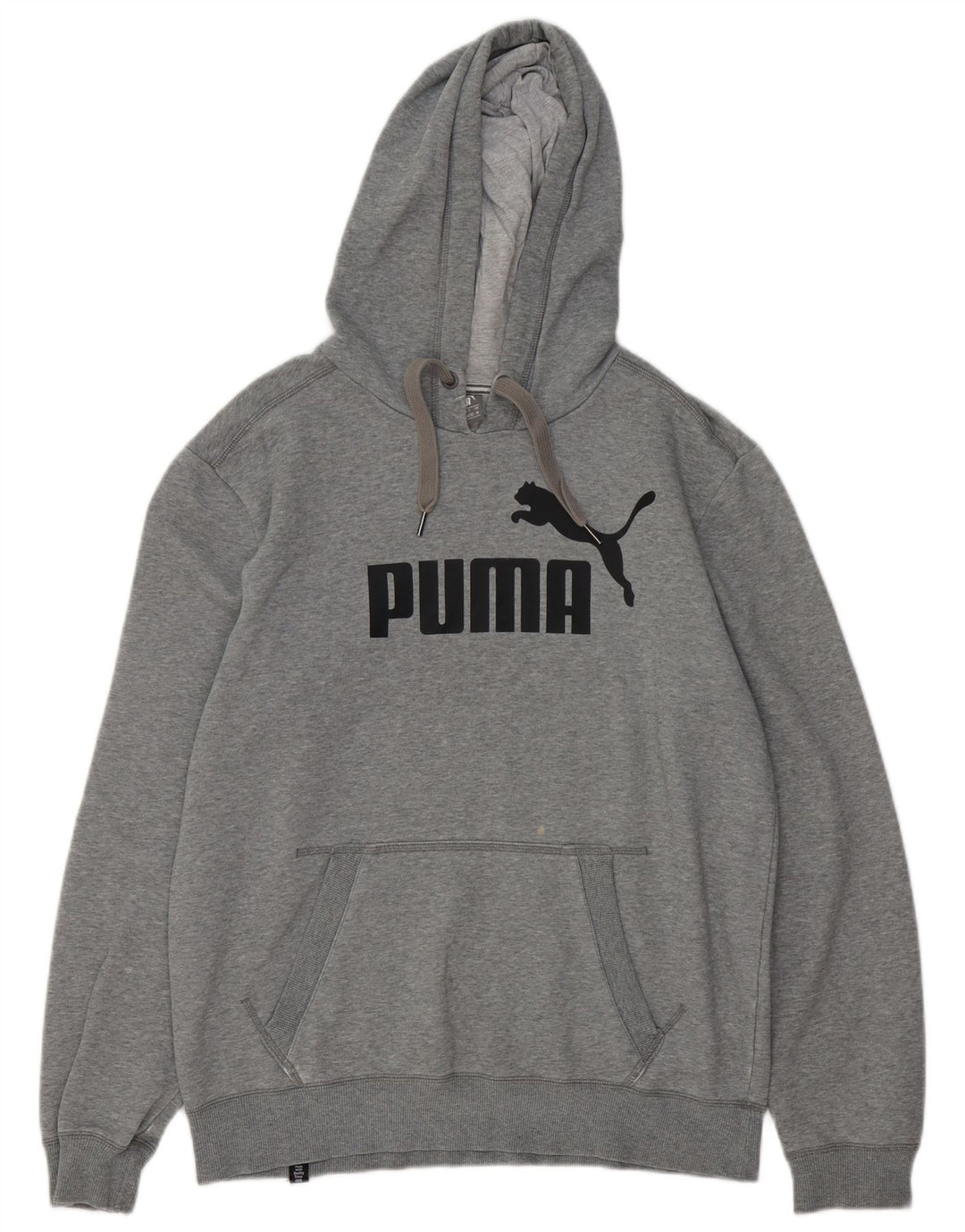 PUMA Jersey con capucha gráfica para hombre de algodón gris medio