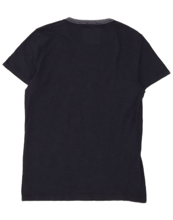 Camiseta Hollister Hombre Graphic Top Small Azul Marino Algodón
