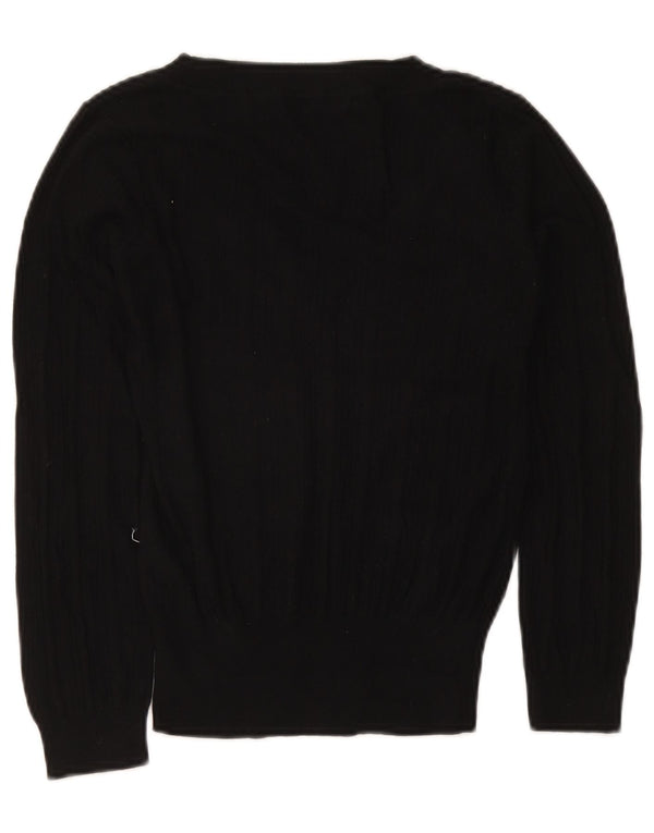 Marks & Spencer Suéter Corto con Cuello en V para Mujer UK 40 Medium Negro