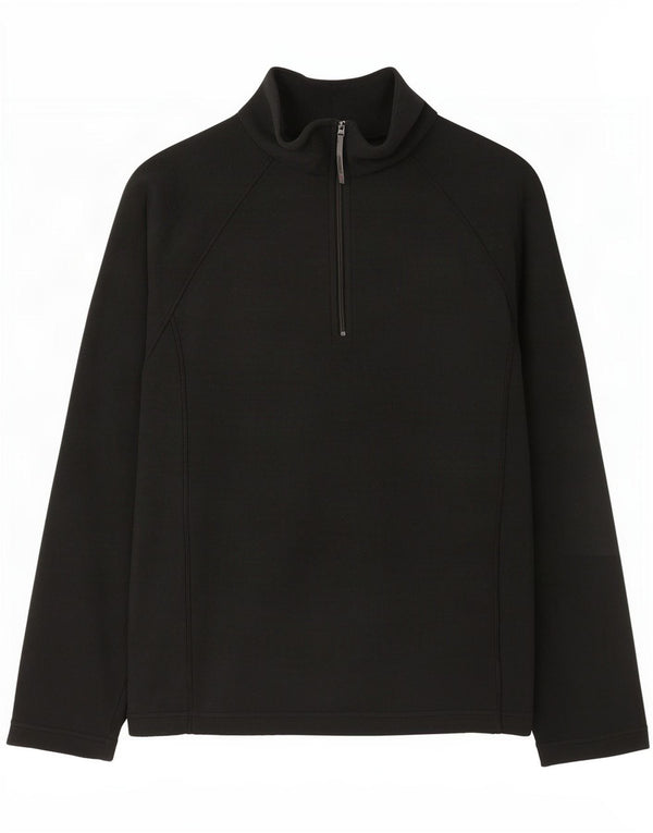Berghaus Jersey de forro polar con cuello y cremallera para mujer UK 44 Grande Poliéster negro