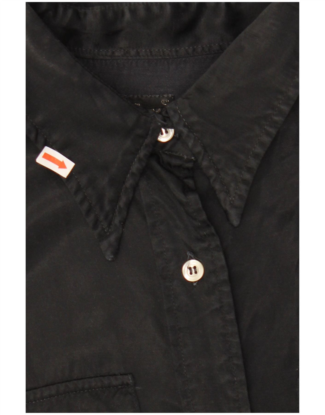 REPLAY Camisa de Mujer UK 44 Medium Viscosa Negra