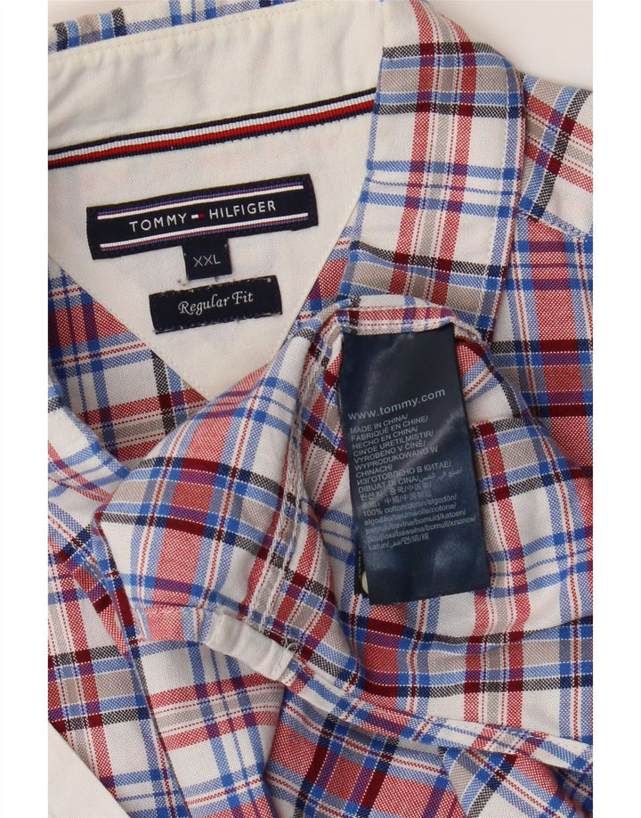 Tommy Hilfiger Camisa Regular Fit para Hombre 2XL Algodón A Cuadros Multicolor