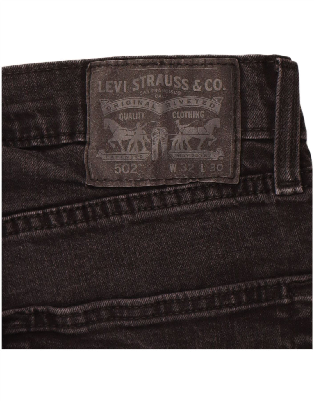 Levi's Vaqueros cónicos 502 para hombre W32 L30 Algodón negro
