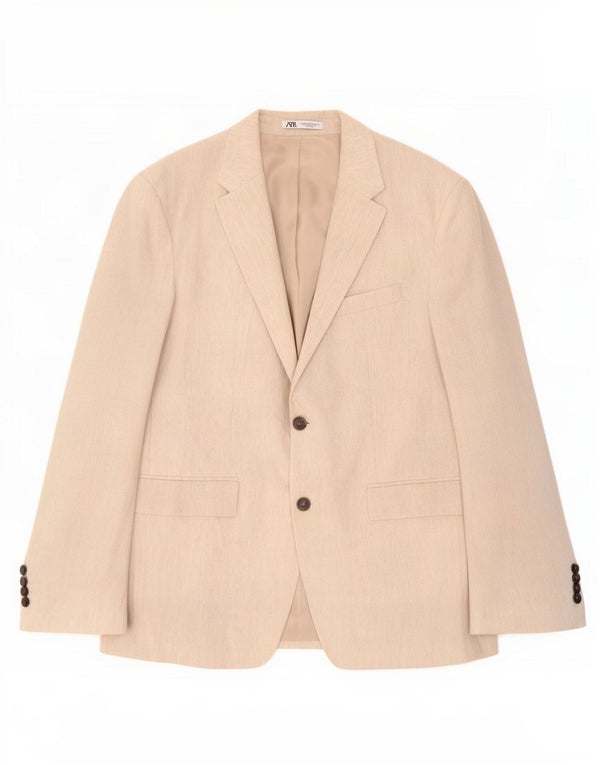 Zara Chaqueta Blazer De 2 Botones Para Hombre EU 54 XL Beige