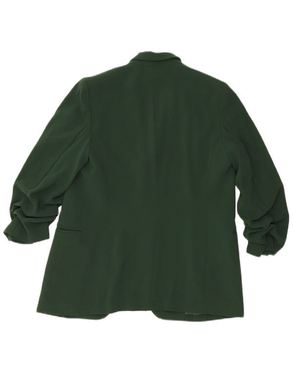 Marks & Spencer Chaqueta tipo blazer abierta de manga 3/4 para mujer UK 40 Verde medio