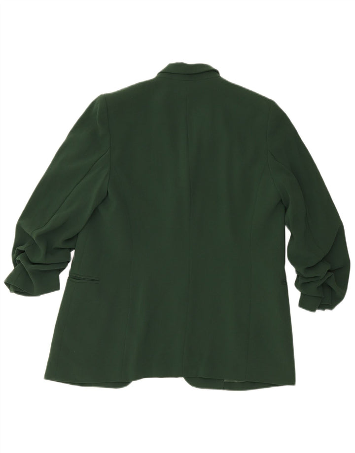 Marks & Spencer Chaqueta tipo blazer abierta de manga 3/4 para mujer UK 40 Verde medio