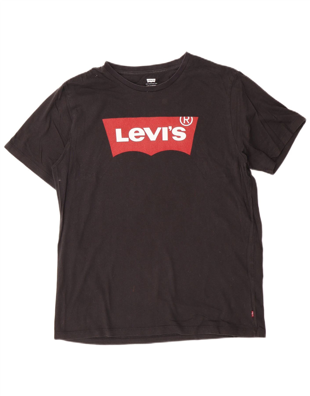 Levi's Camiseta gráfica para hombre Top Medium Black Cotton