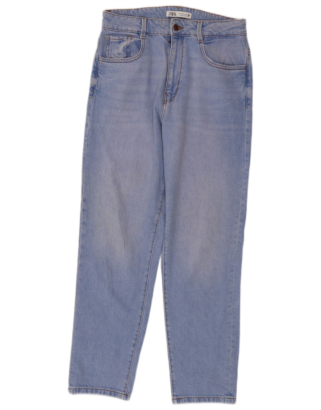 Zara Vaqueros Cónicos Para Mujer EU 40 Medium W30 L28 Azul