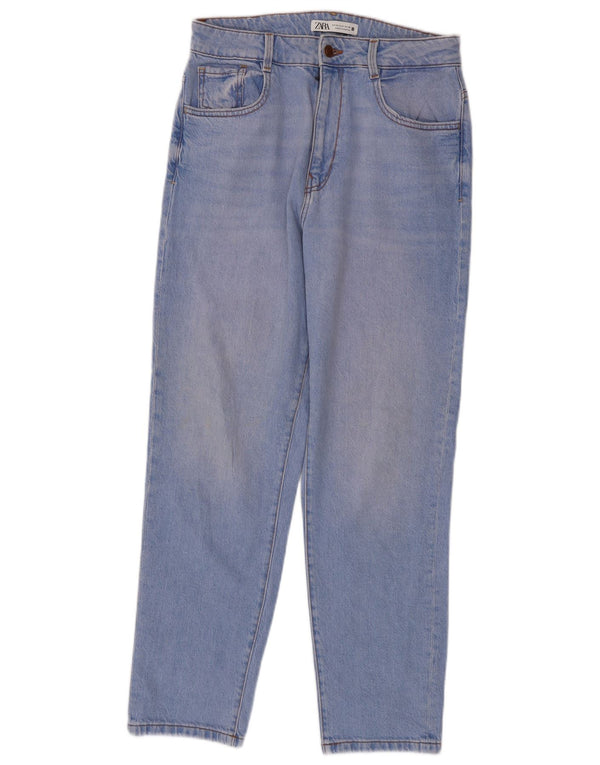 Zara Vaqueros Cónicos Para Mujer EU 40 Medium W30 L28 Azul