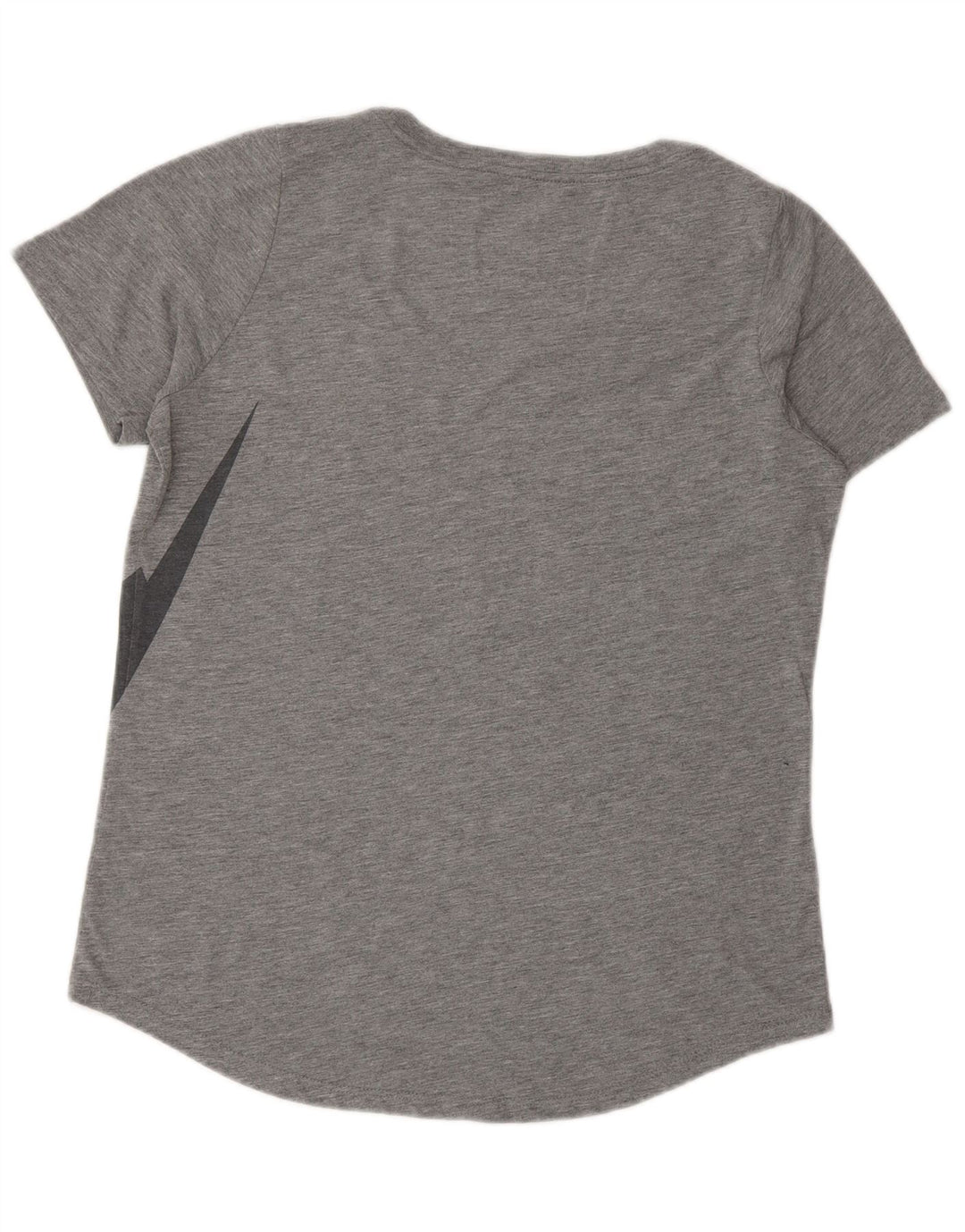 NIKE Camiseta gráfica de corte atlético para mujer UK 40 Grande Poliéster gris