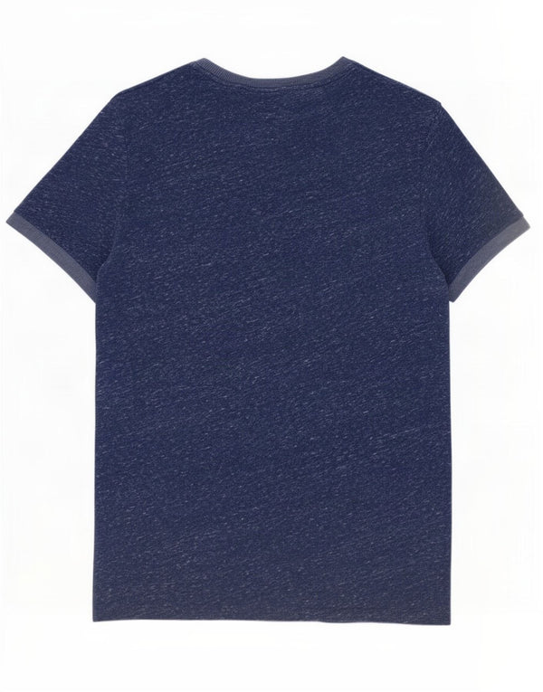 Superdry Camiseta gráfica para hombre Top de algodón moteado en azul marino mediano