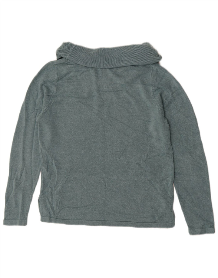 Marks & Spencer Suéter tipo jersey con cuello vuelto para mujer UK 44 Verde medio