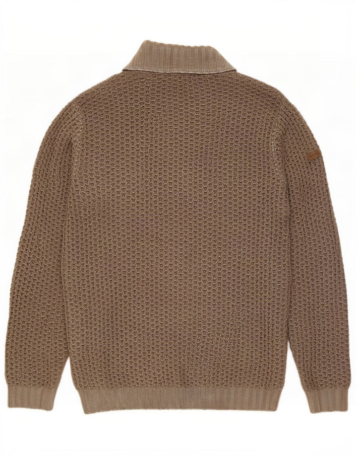 Jersey Hombre Trussardi Jeans Cuello Tortuga Large Lana Caqui