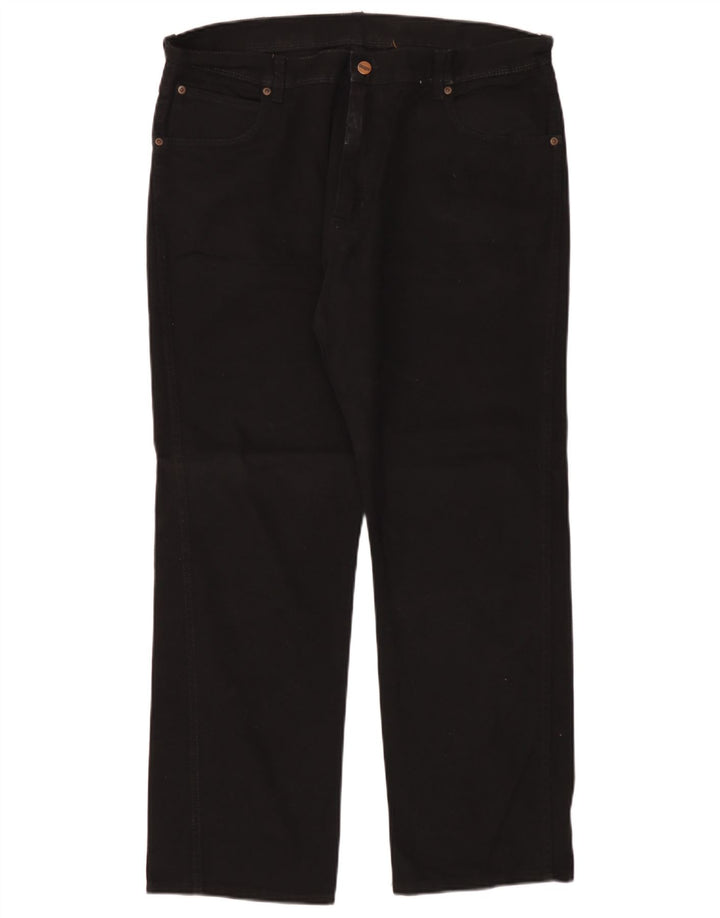Wrangler Vaqueros rectos de corte regular para hombre W38 L30 Algodón negro
