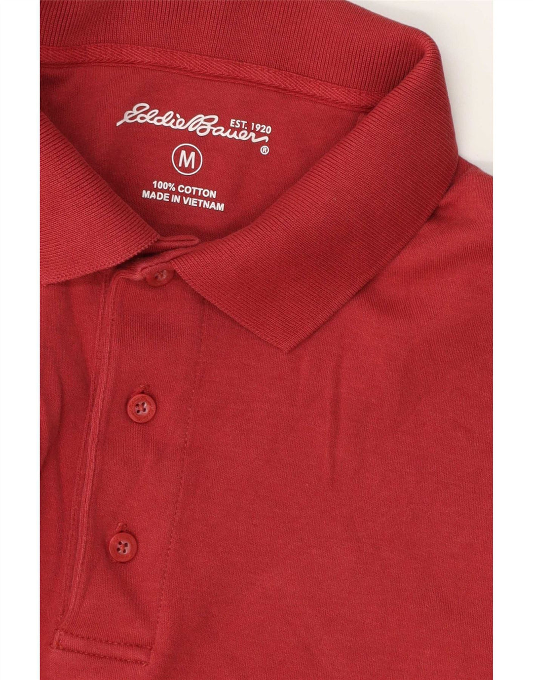 Eddie Bauer Polo Hombre Algodón Rojo Medio