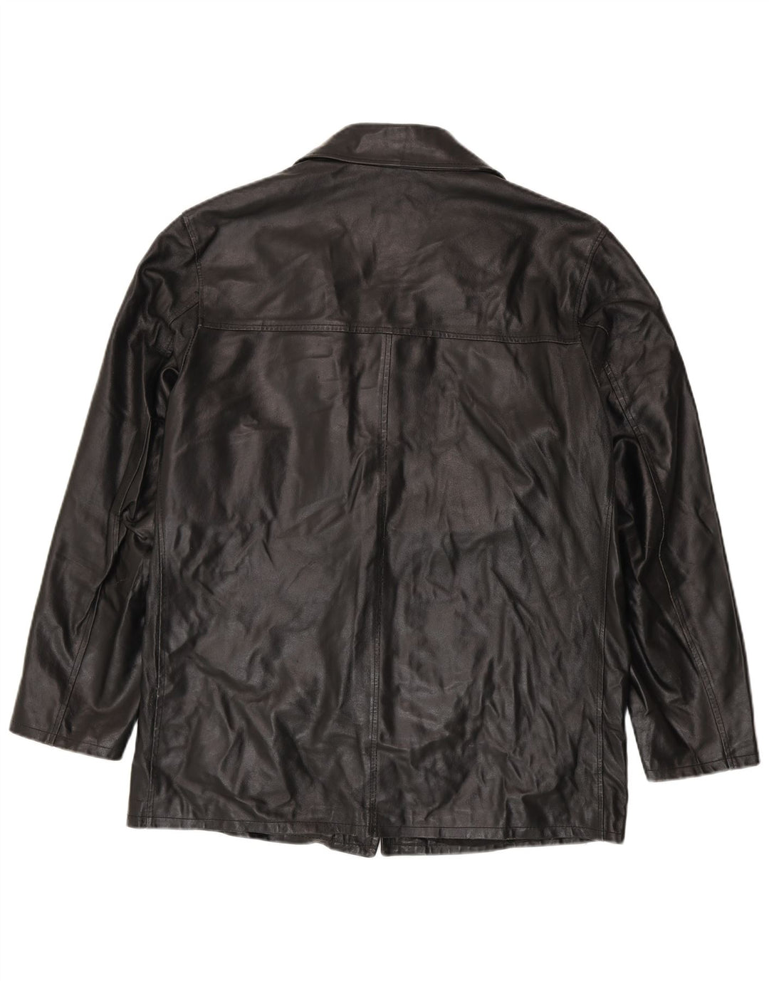 VINTAGE Chaqueta de cuero para hombre IT 52 XL Cuero negro