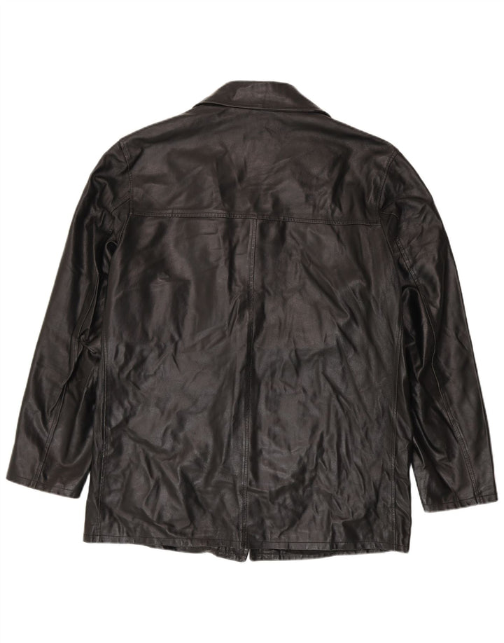 VINTAGE Chaqueta de cuero para hombre IT 52 XL Cuero negro