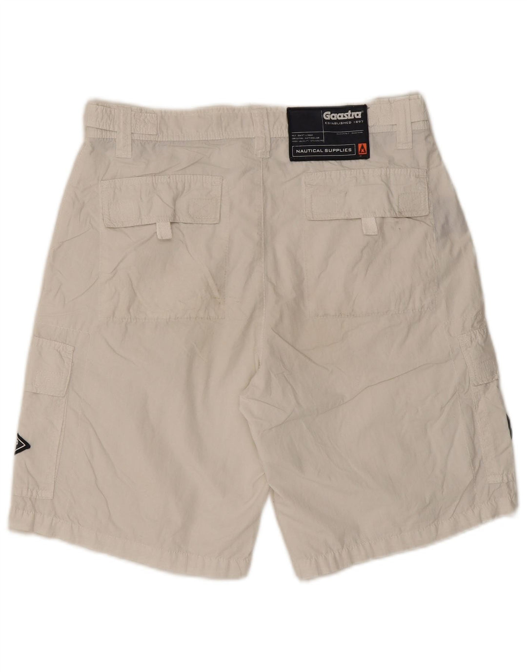 Gaastra Mens Graphic Cargo Shorts Pequeño W29 Algodón Blanco