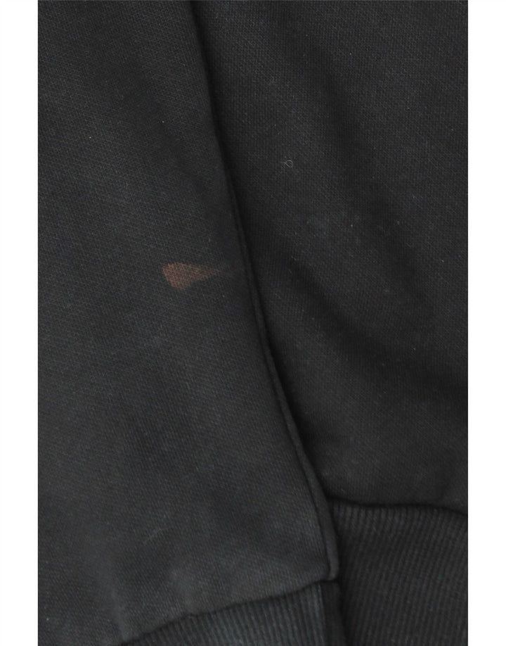 PUMA Jersey con capucha gráfica para hombre Algodón negro mediano