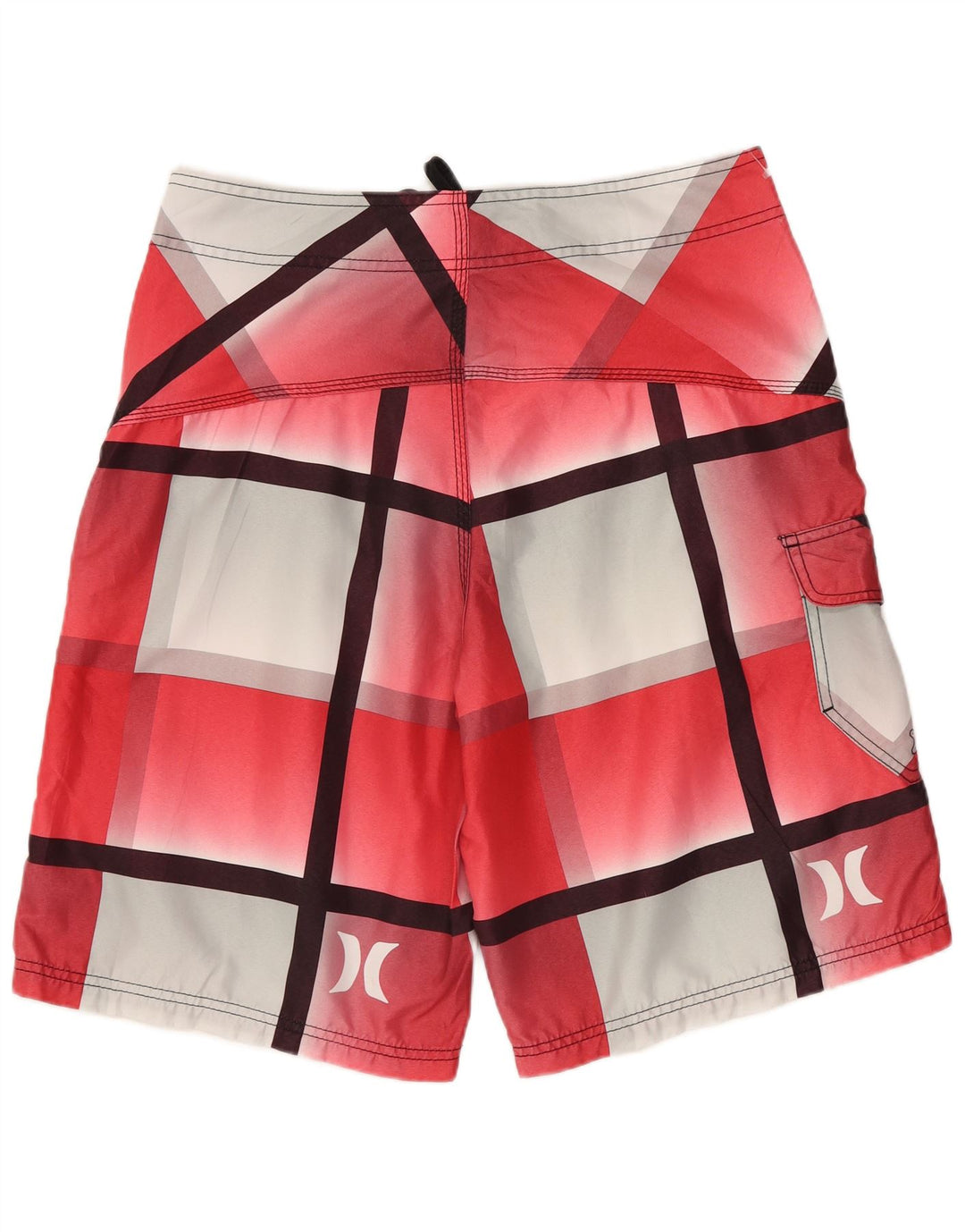 HURLEY Bañador Hombre Mediano Cuadros Rojos Poliéster