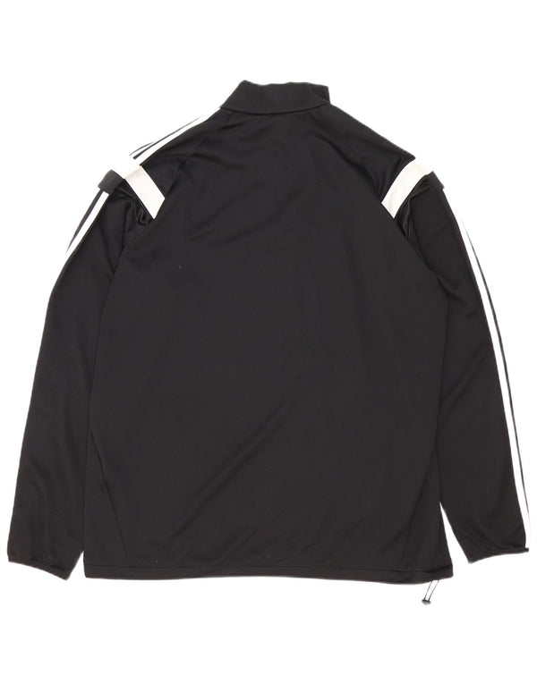 Adidas Hombre Climacool Zip Neck Jersey Chándal Top XL Negro Colorblock