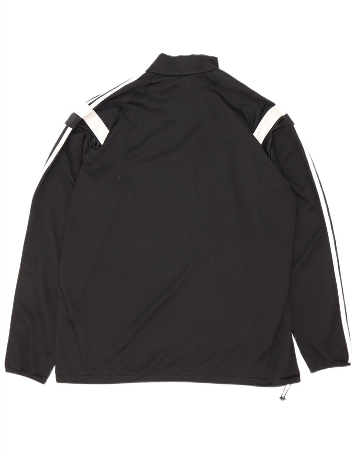 Adidas Hombre Climacool Zip Neck Jersey Chándal Top XL Negro Colorblock