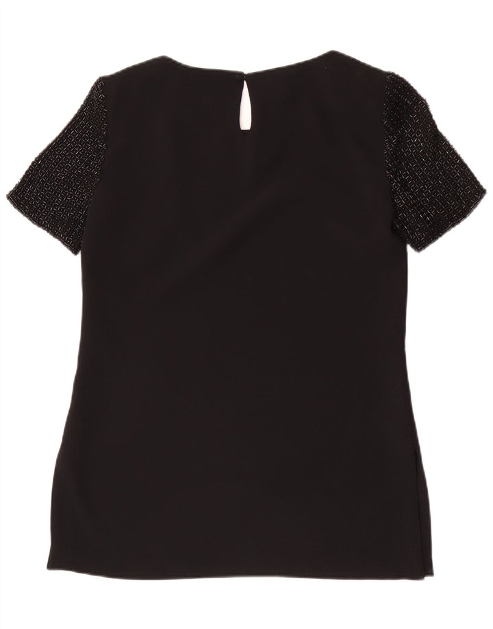 Luisa Spagnoli Blusa para mujer Top UK 10 Small Poliéster negro